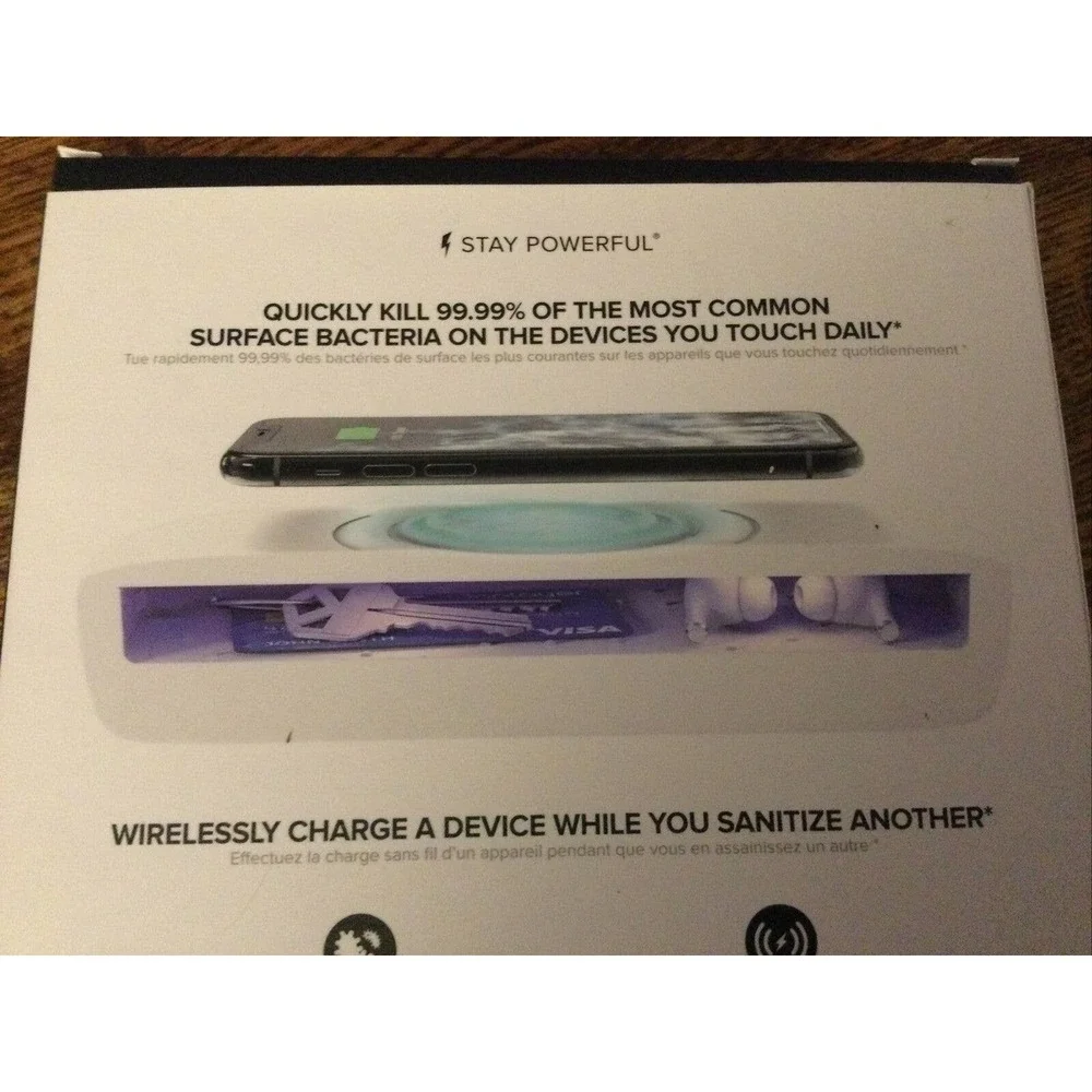 Mophie UV Sanitizer with Wireless Charging for Phone, Other Small Devices NIB!